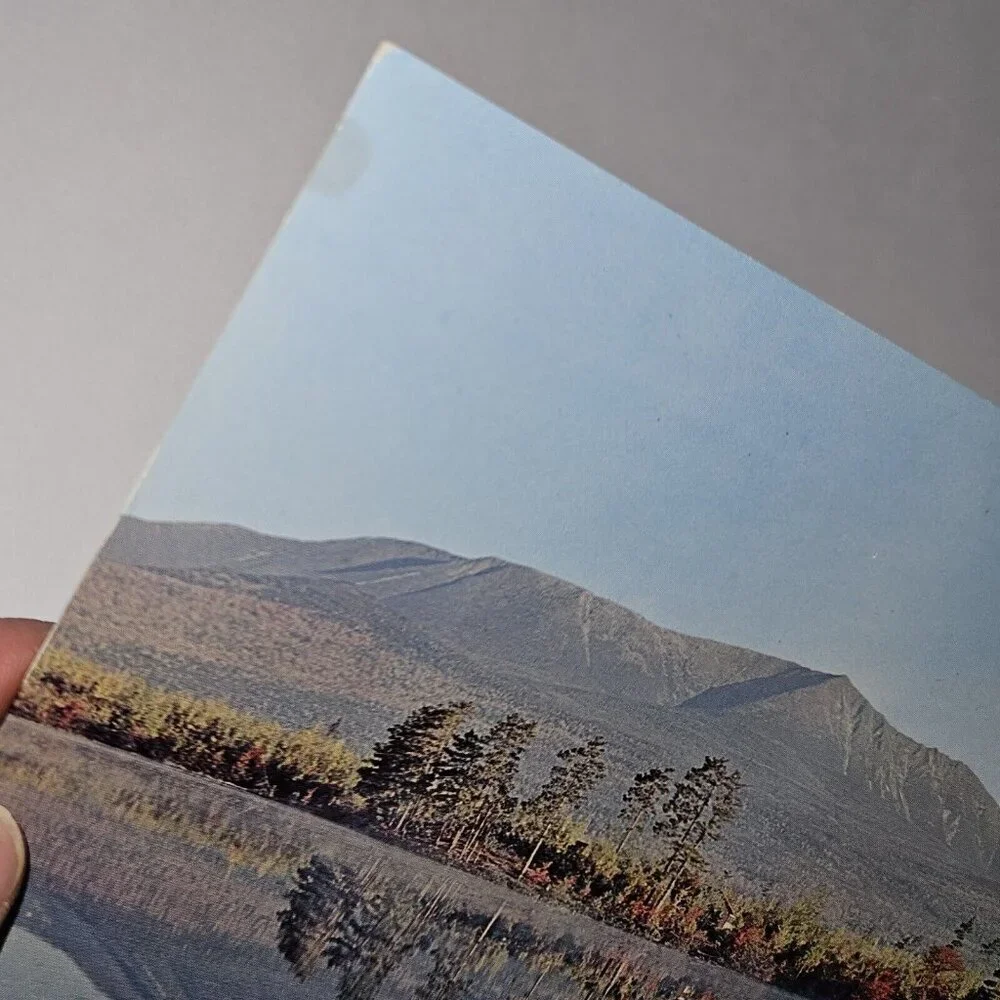 VTG Mt Katahdin From Tongue Pond Dawn Giant Postcard UNUSED Souvenir Maine 6